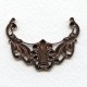 Victorian Filigree Focal Connector Oxidized Copper 48mm (1)