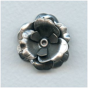 Composite Flower Stamping Oxidized Silver (1)