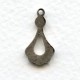 Hoop Pendants with Rhinestone Setting Wells Oxidized Silver (6)