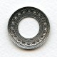 Filigree Porthole Settings Oxidized Silver 27mm (6)