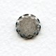 Lace Edge Settings for 9mm Rounds Oxidized Silver (12)