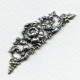 Large Rose Theme 69mm Stamping Oxidized Silver (1)