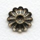 Ornate Flower Embellishments Oxidized Brass 20mm (6)