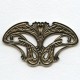 Art Nouveau Style Grand Oxidized Brass Stamping (1)