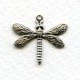Detailed Small Dragonfly Pendants Oxidized Silver (6)