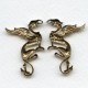 Medieval Style Griffin Stampings Oxidized Brass (1 set)