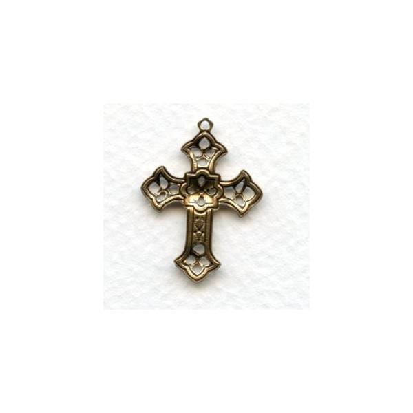 10pc 2618mm Metal Brass Filigree Cross Charms for Jewelry Making pls Select  Your Own Color 
