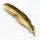 Small Feather Stampings Raw Brass 53mm (3)