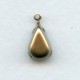 Pear Shape Setting Pendants 13x8mm Oxidized Brass (12)