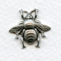 Bumblebee Stampings Tiny Oxidized Silver 18mm (6)