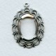 Filigree Open Back 18x13mm Settings Oxidized Silver (6)