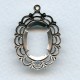 Filigree Open Back 18x13mm Settings Oxidized Silver (6)