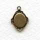 Elegant Setting Pendants 10x8mm Oxidized Brass (12)