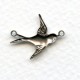 West Flying Bird Connectors Oxidized Silver (6)