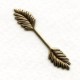 Double Leaf Bail Stamping Oxidized Brass 35mm (12)