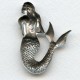 Large Mermaid Stampings Oxidized Silver 53mm (2)