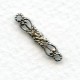Tiny Filigree Connector 19mm Oxidized Silver (12)