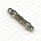 Tiny Filigree Connector 19mm Oxidized Silver (12)