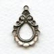 Gothic Style Larger Pendant Drop Oxidized Silver (6)