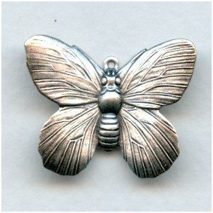 Butterfly Pendant Raised Wings Oxidized Silver (4)