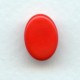 ^Coral Red 14x10mm German Glass Cabs (4)