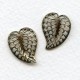 Filigree Leaves with Hole 20mm Oxidized Brass (3 sets)