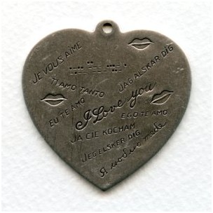 I Love You in Many Languages Heart Charm Silver (1)