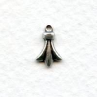 Decorative Pendant 10mm Oxidized Silver Solid Back (12)