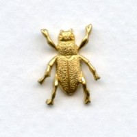 Tiny Bugs Solid Backs Raw Brass (4)