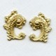 Victorian Details Right Left Flourishes Raw Brass (1 Pair)