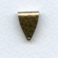 Hammered Detail Large Bail Oxidized Brass 14mm (2)