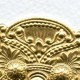 Splendid Gothic Details Raw Brass Medallion 72mm (1)