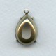 Pear Shape Setting Pendants 18x13mm Oxidized Brass (12)