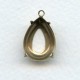 Pear Shape Setting Pendants 18x13mm Oxidized Brass (12)