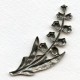 Lily of the Valley Flower 70mm Oxidized Silver (1)