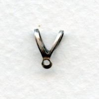 Bail with Loop Oxidized Silver 9mm (6)