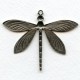 Detailed Large Dragonfly Pendants Oxidized Silver (2)