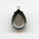Pear Shape Settings 18x13mm Oxidized Silver (6)