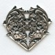 Heart and Flowers Oxidized Silver Stamping 65mm (1)