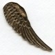 Detailed Large Right Wings Oxidized Brass 65mm (2)