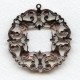 Ornately Detailed Filigree Pendant Frame Oxidized Copper (1)