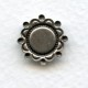 Ornate Details Oxidized Silver Settings 7mm (6)