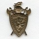 Medieval Knights Crest Oxidized Brass 65mm (1)