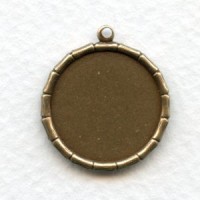 Bamboo Edge 18mm Setting with Loop Oxidized Brass (6)