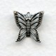 Filigree Butterfly Charms Oxidized Silver 13mm (6)