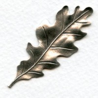 Oak Leaf Stampings Oxidized Silver 55mm (3)