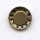 Arts and Crafts Style 10mm Oxidized Brass Settings (12)