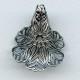 Flower Shaped Filigree Cone Oxidized Silver 34mm (1)