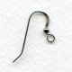 Flattened Wire Earring Hooks Surgical Steel with Loop (24)