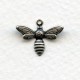 Bee Pendants Oxidized Silver 17mm (12)
